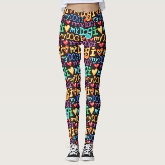 Ik hou van mijn hond leggings (Voorkant)