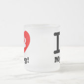 Ik hou van mijn hond matglas koffiemok (Center)