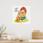 Ik hou van mijn hond poster (Keuken)