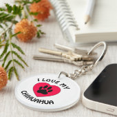 Ik hou van mijn hond sleutelhanger (Voorkant Rechts)