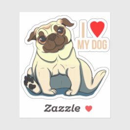 Ik hou van mijn hond sticker