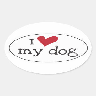 Ik hou van mijn hond sticker