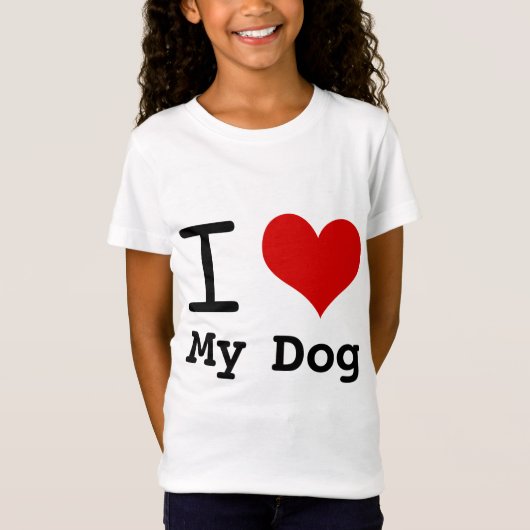 Ik hou van mijn hond t-shirt (Voorkant)