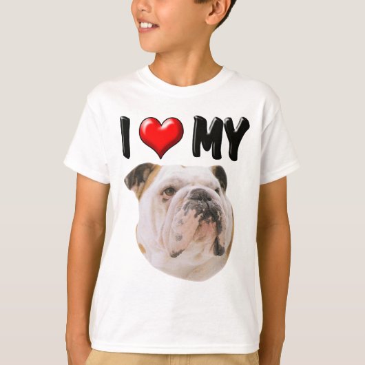Ik hou van mijn hond t-shirt (Voorkant)