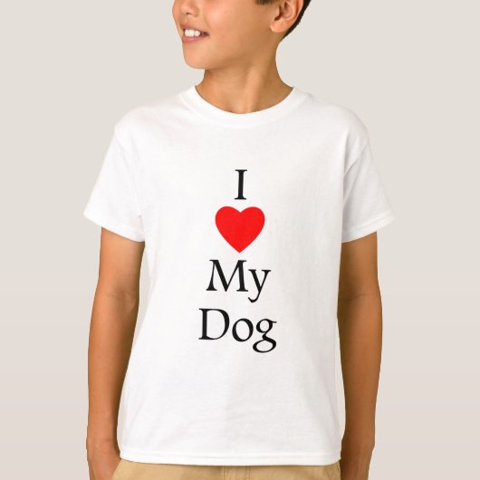 Ik hou van mijn hond t-shirt (Voorkant)