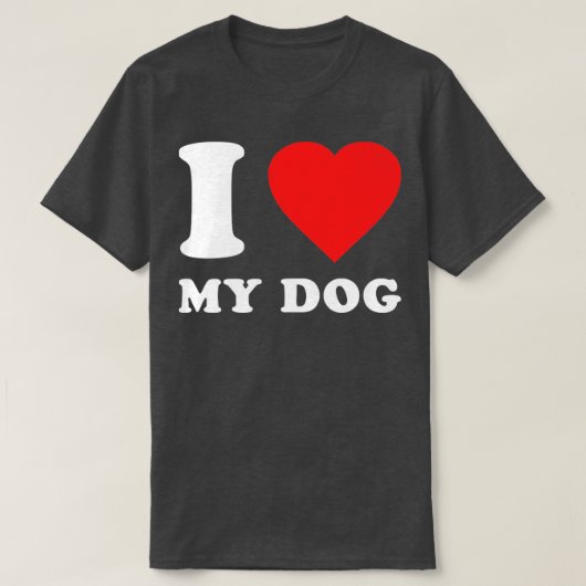 Ik hou van mijn hond t-shirt (Design voorkant)