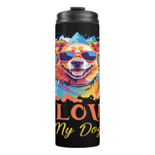 Ik hou van mijn hond thermosbeker