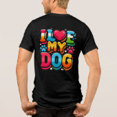 Ik hou van mijn hond Tri-Blend shirt (Achterkant)