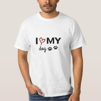 Ik hou van mijn hond uniseks T-shirt