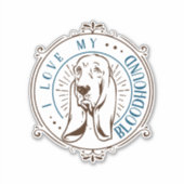 Ik hou van mijn hond vinyl sticker (Voorkant)