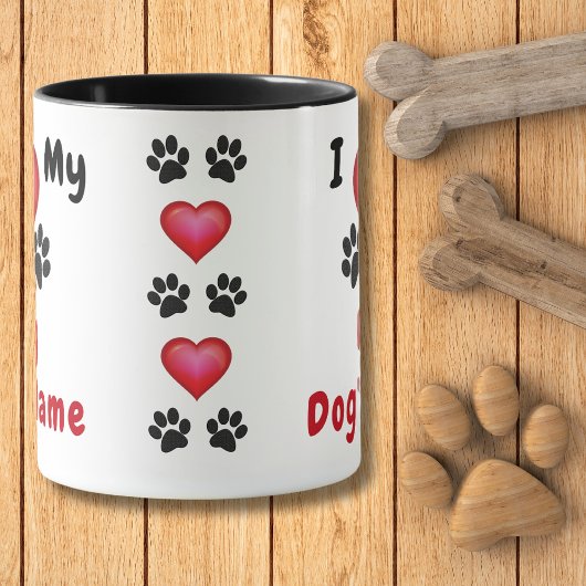 Ik hou van mijn hondencadeau. Hondenliefhebbers Mo Mok