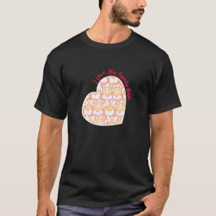 Ik hou van mijn honingbrood Corgi-hond broodjes T-shirt