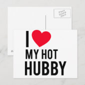 Ik hou van mijn Hot Husband Briefkaart (Voorkant / Achterkant)