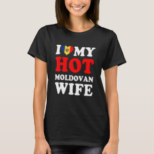 Ik hou van Mijn Hot Moldavan Wife Husband T-shirt