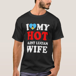 Ik hou van mijn Hot Saint Lucian Wife Funny Husban T-shirt