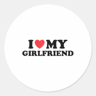 Ik hou van mijn hot Vriendin. Ik hoor mijn hot Vri Ronde Sticker