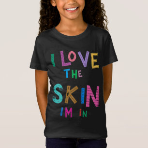 Ik hou van mijn huid in sterke zwarte vrouw Afrika T-shirt
