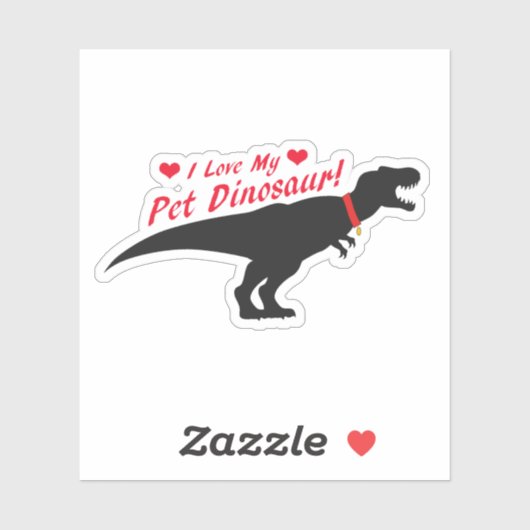 Ik Hou Van Mijn Huisdier Dinosaurus Sticker (Vel)