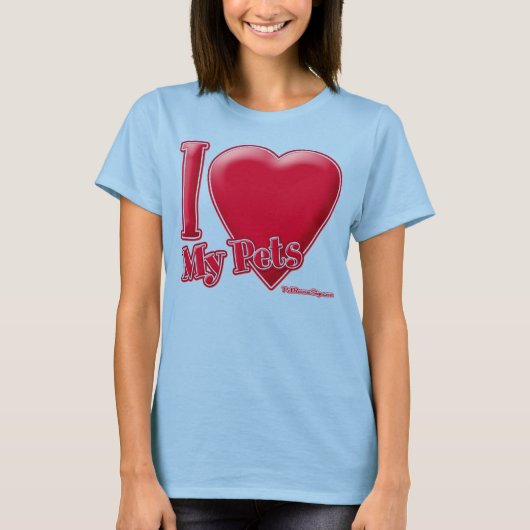Ik hou van mijn huisdieren t-shirt (Voorkant)