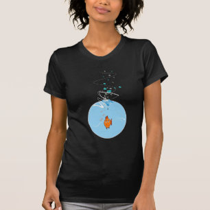 Ik hou van mijn huisdiervis in een zak vol blauwe  t-shirt