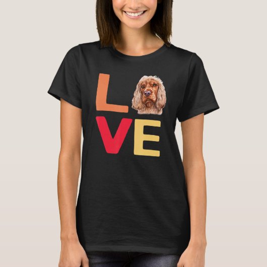 Ik hou van mijn huisEngelse Cocker Spaniel Dog-Fun T-shirt (Voorkant)