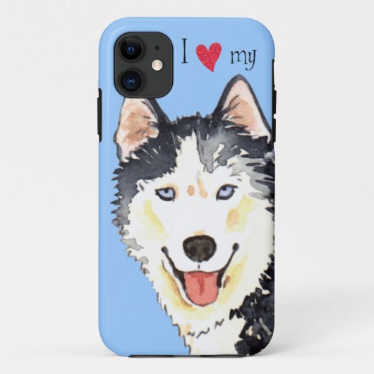 Ik hou van mijn Husky Case-Mate iPhone Case (Achterkant)