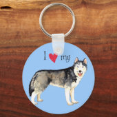 Ik hou van mijn Husky Sleutelhanger (Voorkant)
