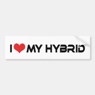 Ik hou van mijn hybride - elektrische auto liefheb bumpersticker