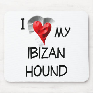 Ik hou van mijn Ibizan Hond Muismat