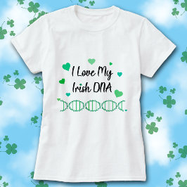 Ik hou van mijn Ierse DNA Shamrock T-shirt