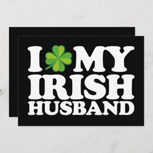 Ik hou van mijn Ierse echtpaar St Patrick's Day Kaart (Voorkant / Achterkant)