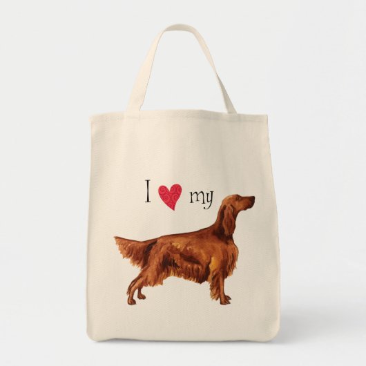 Ik hou van mijn Ierse Setter Tote Bag (Voorkant)