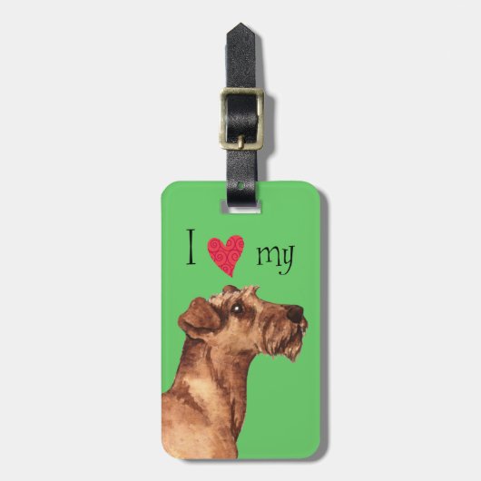 Ik hou van mijn Ierse Terrier Bagagelabel (Voorkant verticaal)