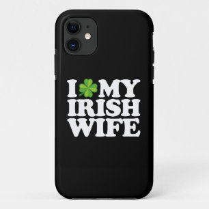 Ik hou van mijn Ierse vrouw grappig stel St. Patri iPhone 11 Hoesje
