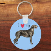 Ik hou van mijn Ierse Wolfhound Sleutelhanger (Voorkant)