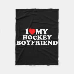 Ik hou van mijn ijshockey-vriend fleece deken