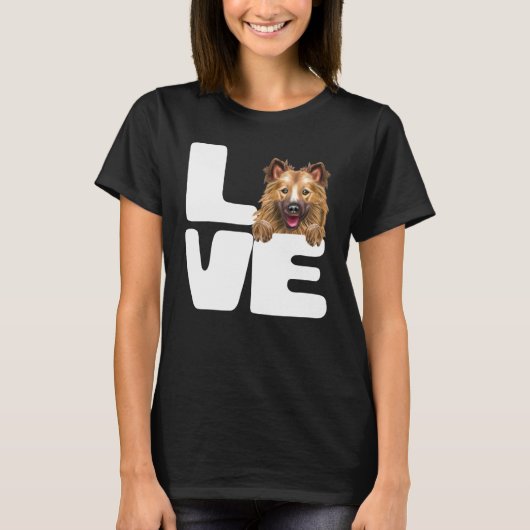 Ik hou van mijn IJslandse Sheepdog Dog T-shirt (Voorkant)