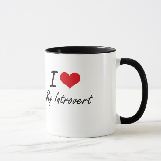 Ik hou van mijn Introvert Mok (Rechts)