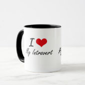 Ik hou van mijn Introvert Mok (Voorkant links)