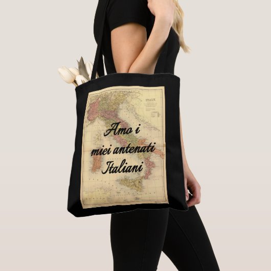 Ik hou van mijn Italiaanse voorouders | Aangepaste Draagtas (Dichtbij)