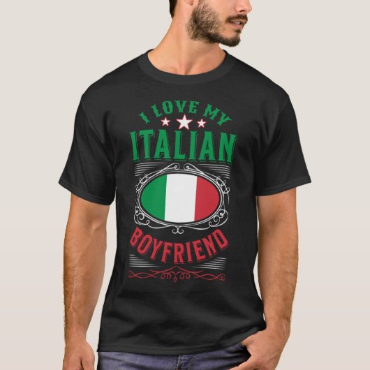 Ik hou van mijn Italiaanse vriend T-shirt (Voorkant)