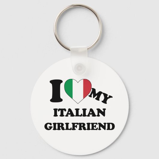 Ik hou van mijn Italiaanse Vriendin Sleutelhanger (Voorkant)