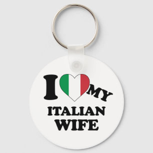 Ik hou van mijn Italiaanse vrouw Sleutelhanger