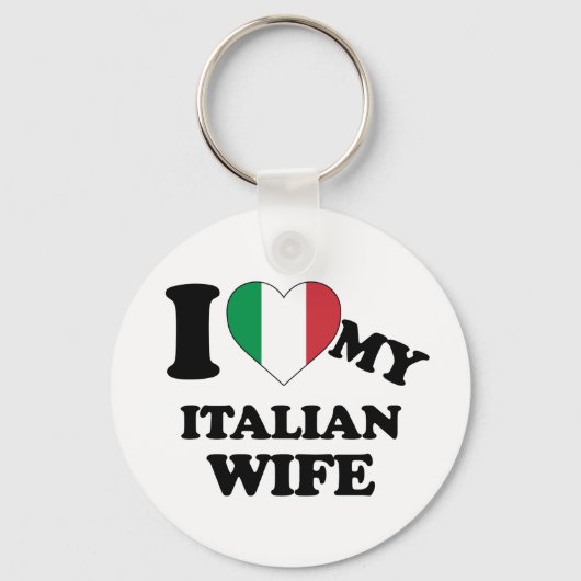 Ik hou van mijn Italiaanse vrouw Sleutelhanger (Voorkant)