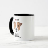 Ik hou van mijn Jack Russell Dog Coffee Mok (Voorkant links)