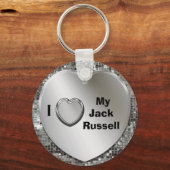 Ik hou van mijn Jack Russell Heart Keychain (Voorkant)