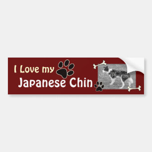 Ik hou van mijn Japanse Chin Bumpersticker