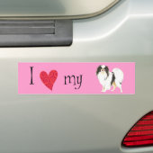 Ik hou van mijn Japanse kin Bumpersticker (Op auto)
