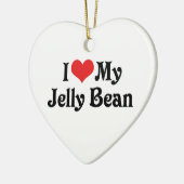 Ik hou van mijn Jelly Bean Keramisch Ornament (Links)