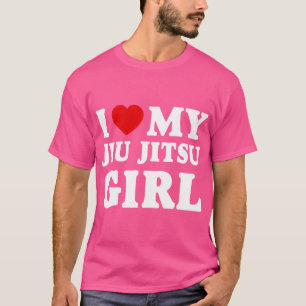 Ik hou van mijn Jiu Jitsu meisje Ik hart mijn Jiu T-shirt
